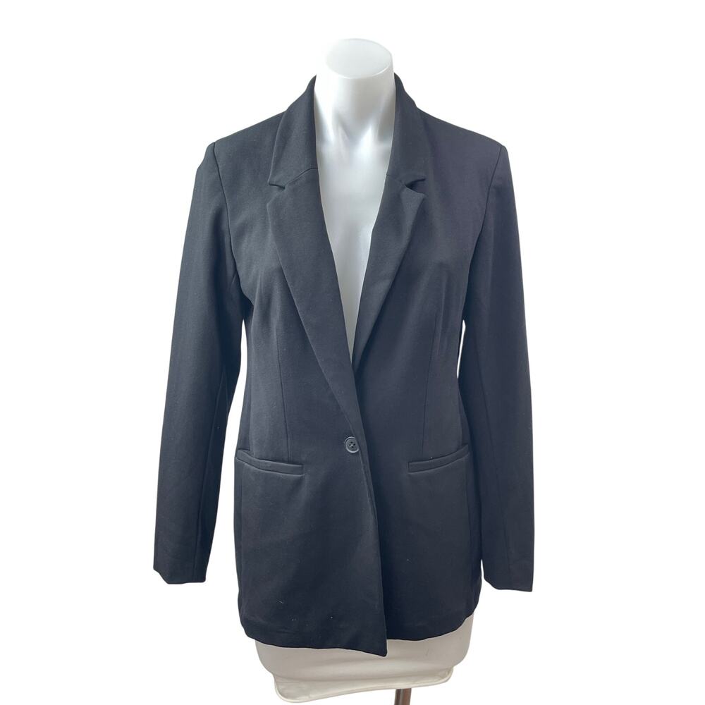 Old Navy Women's Black Long Sleeve Notch Lapel Blazer Suit Coat Jacket Size S